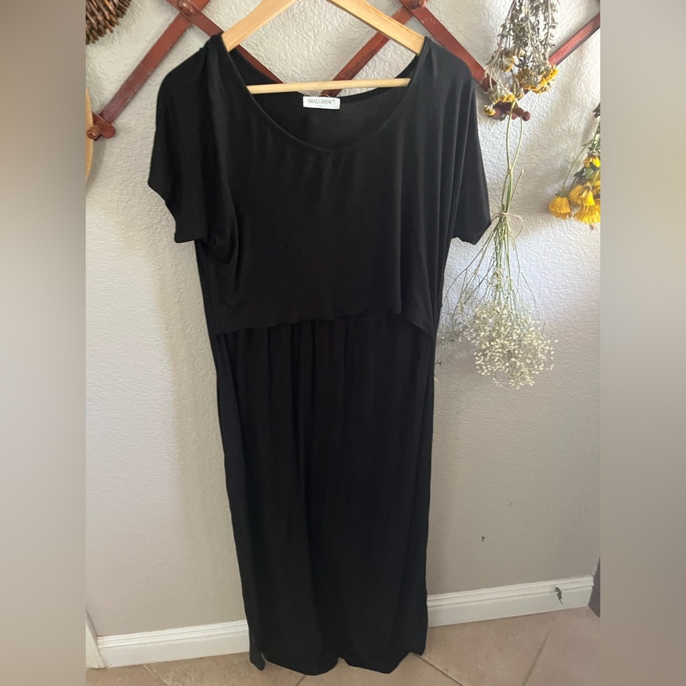Black nursing maxi Dress